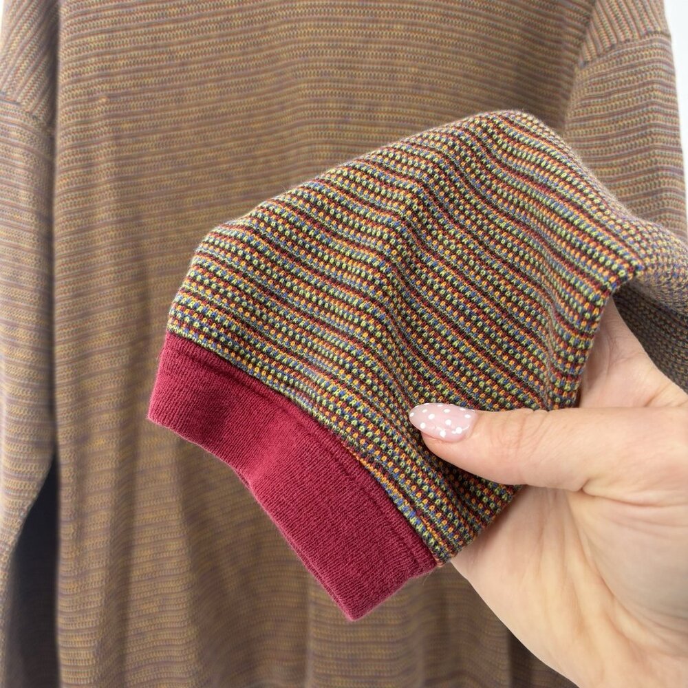 Vintage Snap Long Sleeve Shirt Multicolor 80s Hippie‎ Retro Mens Size Large USA - Picture 3 of 11